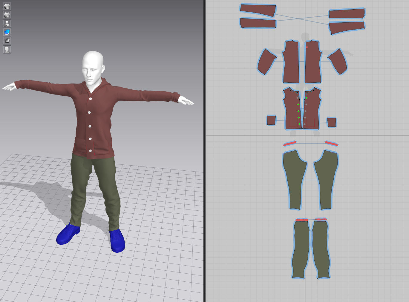 Men real cloth simulation conversation loop animated number 1 3D model_14