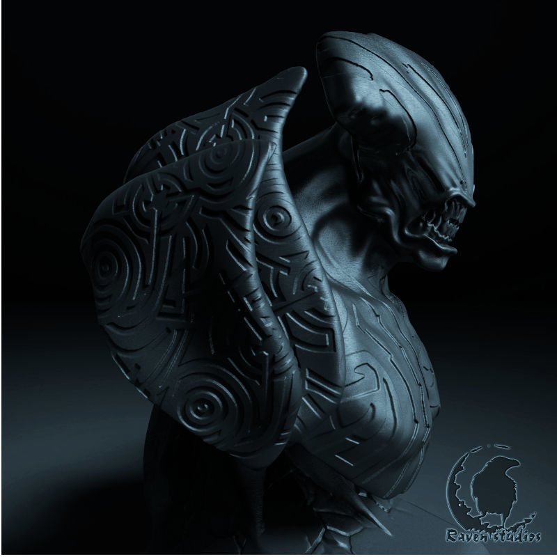 FACELESS VOID BUST DOTA 2 3D print model_1