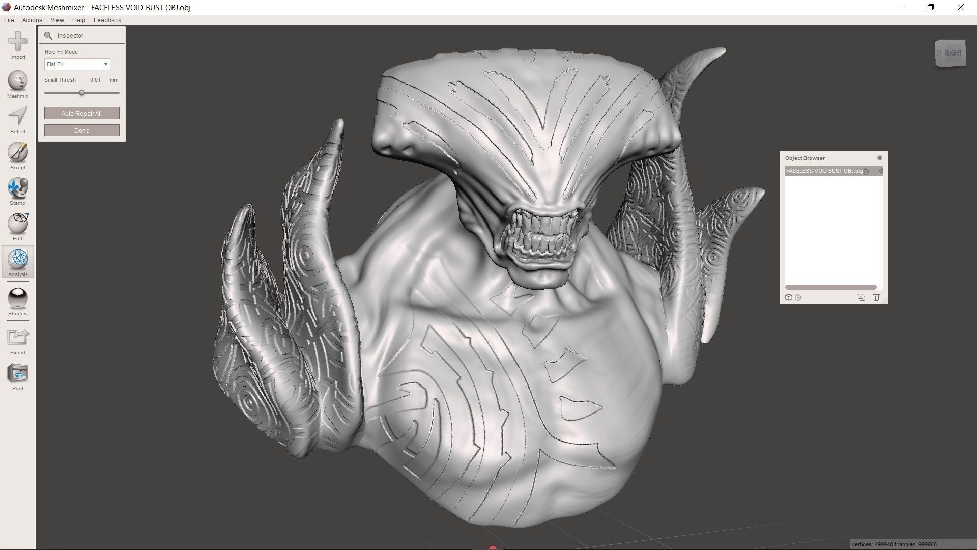 FACELESS VOID BUST DOTA 2 3D print model_4