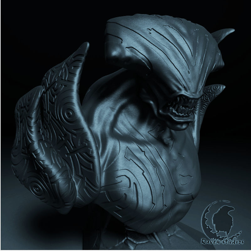 FACELESS VOID BUST DOTA 2 3D print model_2