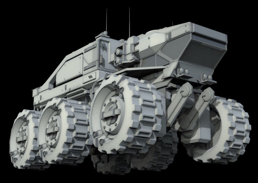 Vehicle armored 3D model_3