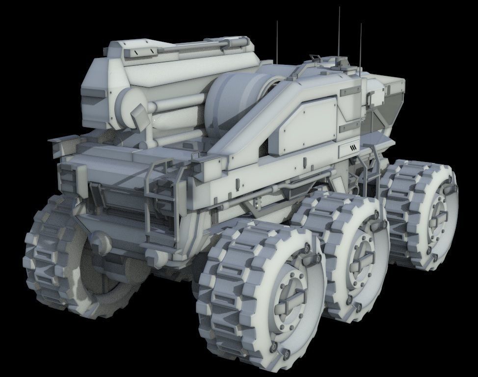 Vehicle armored 3D model_1