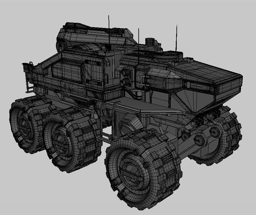 Vehicle armored 3D model_5