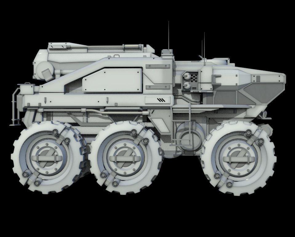 Vehicle armored 3D model_2