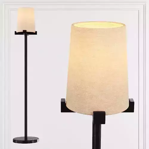 Restoration Hardware PAUILLAC TABLE LAMP Fabric shade and Black