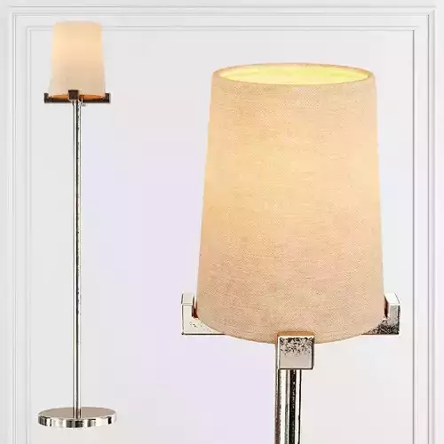 Restoration Hardware PAUILLAC TABLE LAMP Fabric shade and Nickel