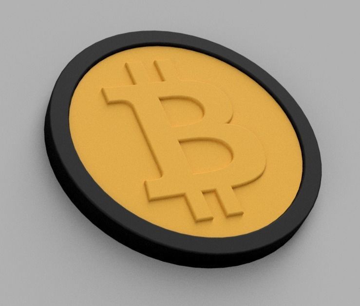 Bitcoin Long Term Cold Storage Coin 3D print model_3