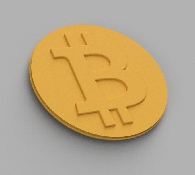 Bitcoin Long Term Cold Storage Coin 3D print model_5