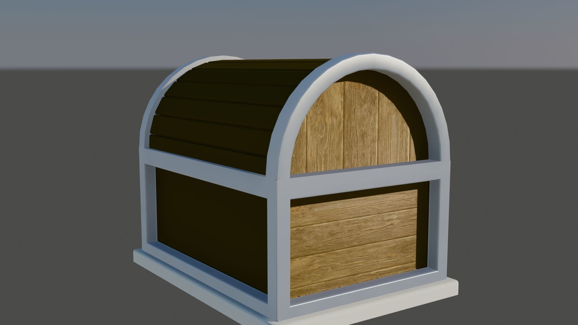 Treasure chest Low-poly 3D model_3