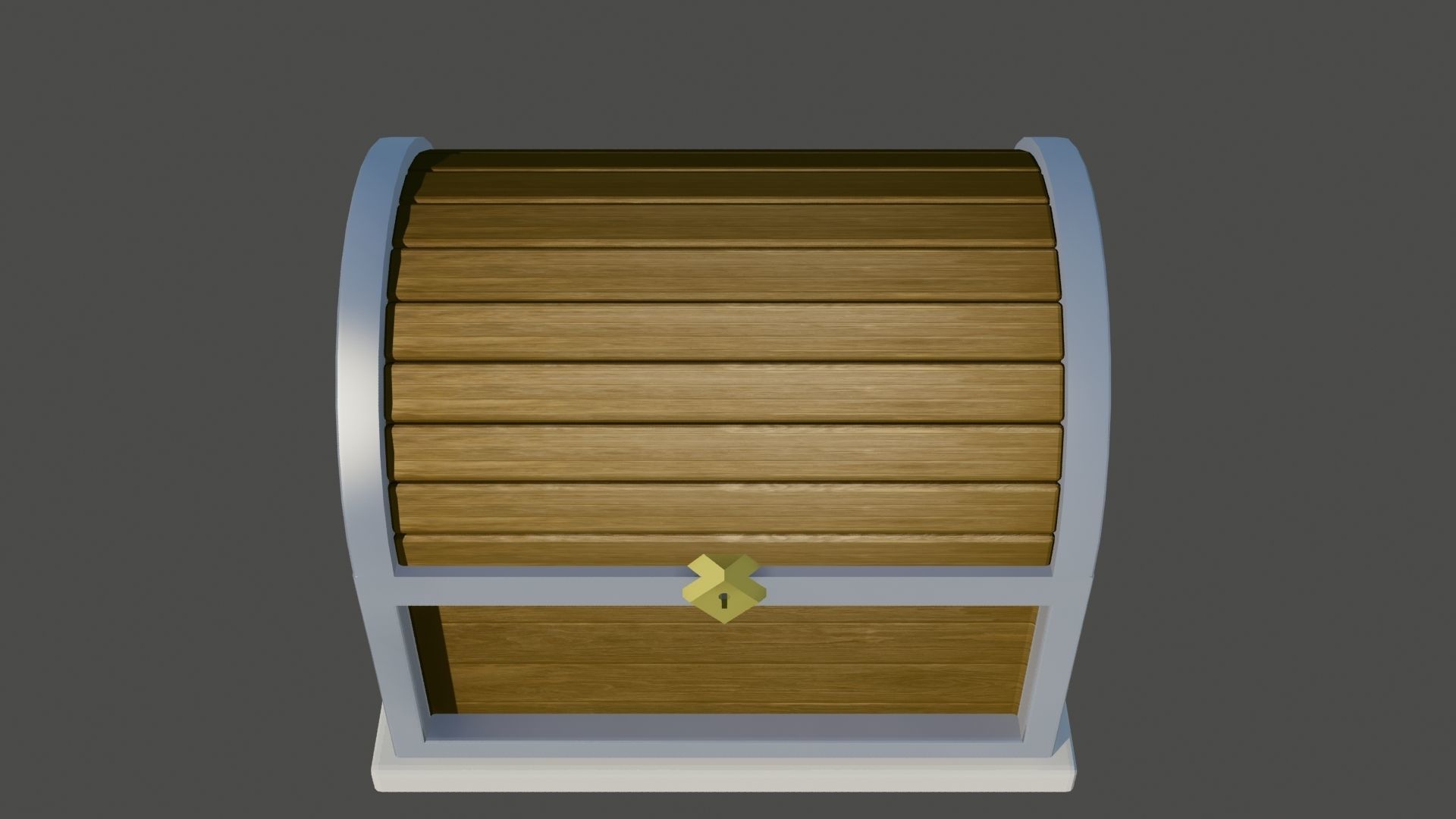 Treasure chest Low-poly 3D model_4