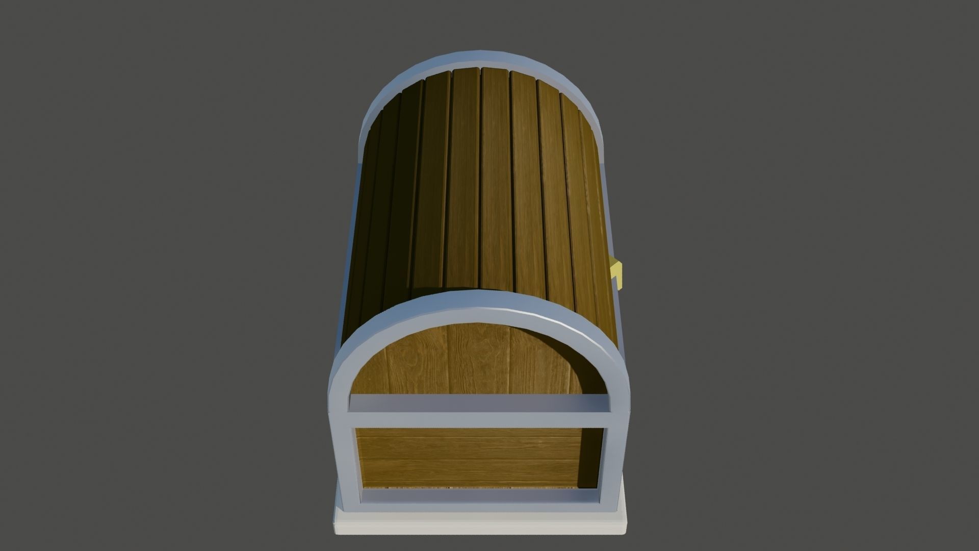 Treasure chest Low-poly 3D model_1