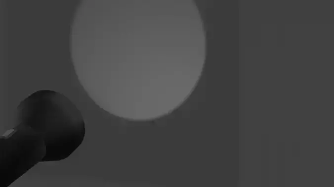 Low Poly Flashlight circular led light