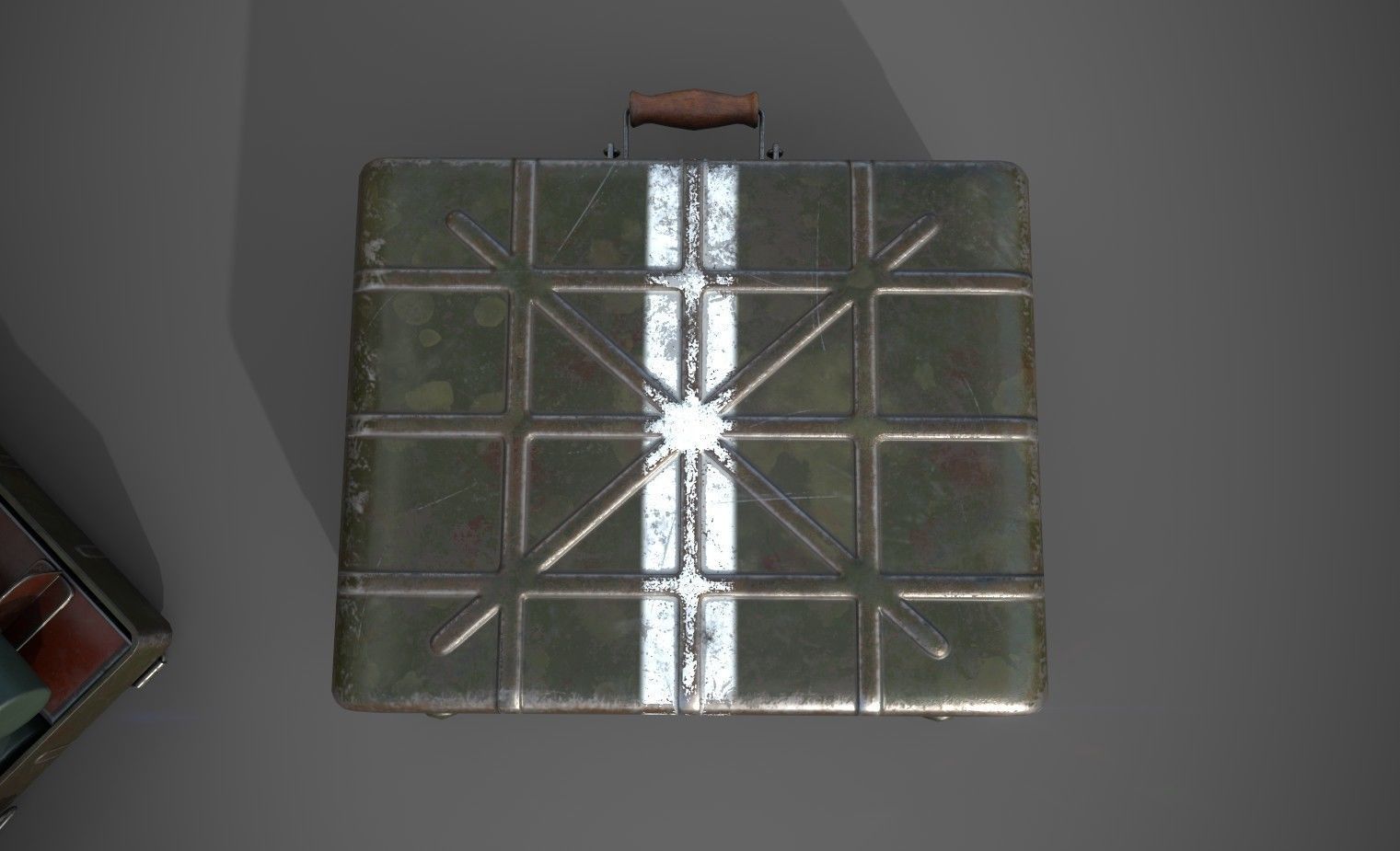 WWII Stielhandgranate M24 Case with Stielhandgranate M24 grenade Low-poly 3D model_3