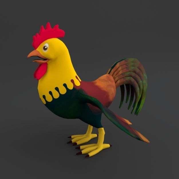 Cartoon Farm Package 16 Animals and World Low-poly 3D model_16
