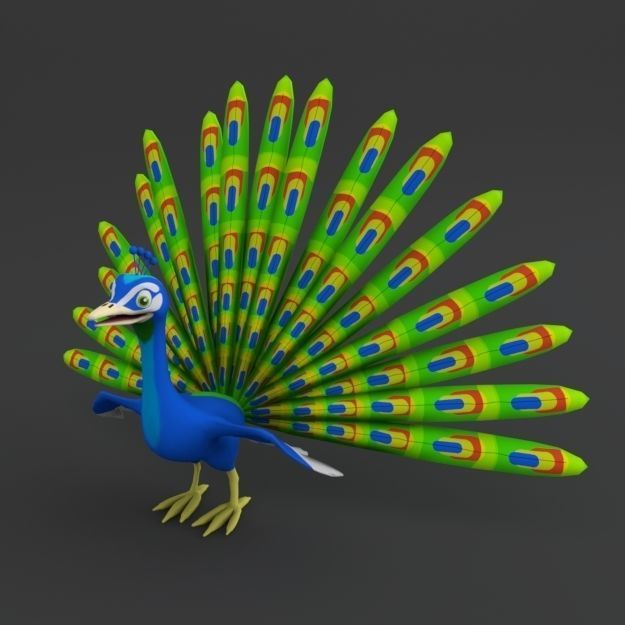 Cartoon Farm Package 16 Animals and World Low-poly 3D model_24