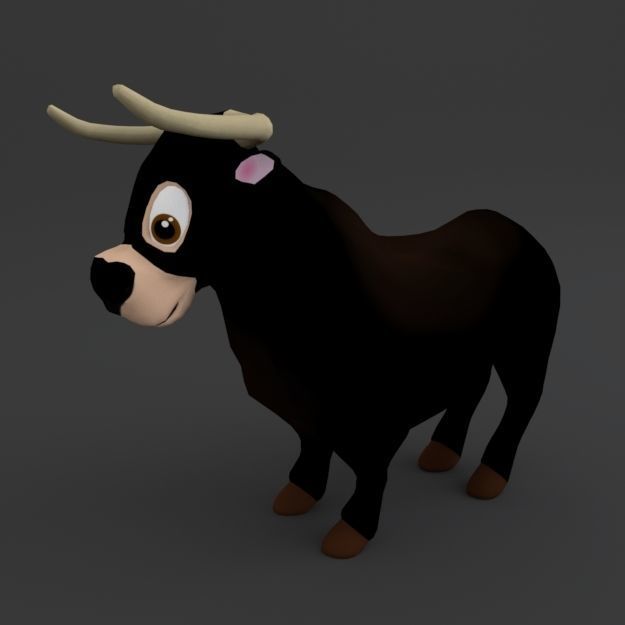 Cartoon Farm Package 16 Animals and World Low-poly 3D model_11