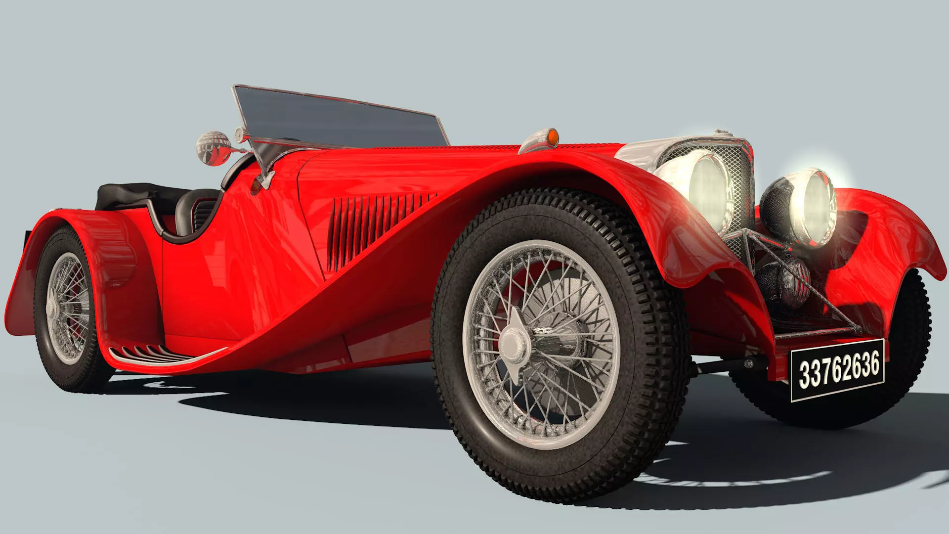 Jaguar ss 100 3D model
