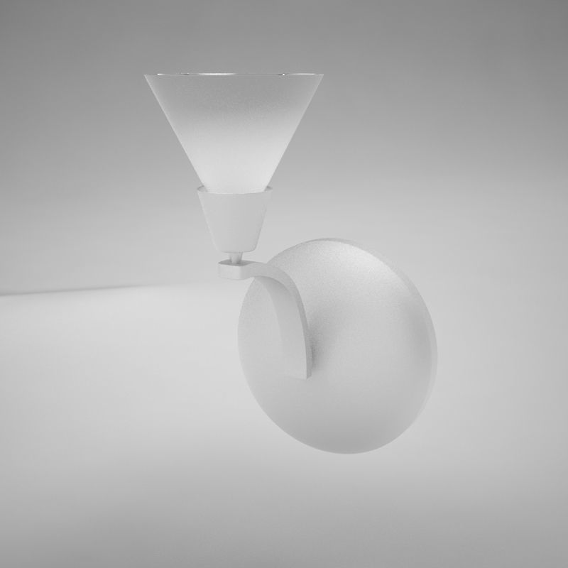 lampWALL02 lamp with shade 3D model_3