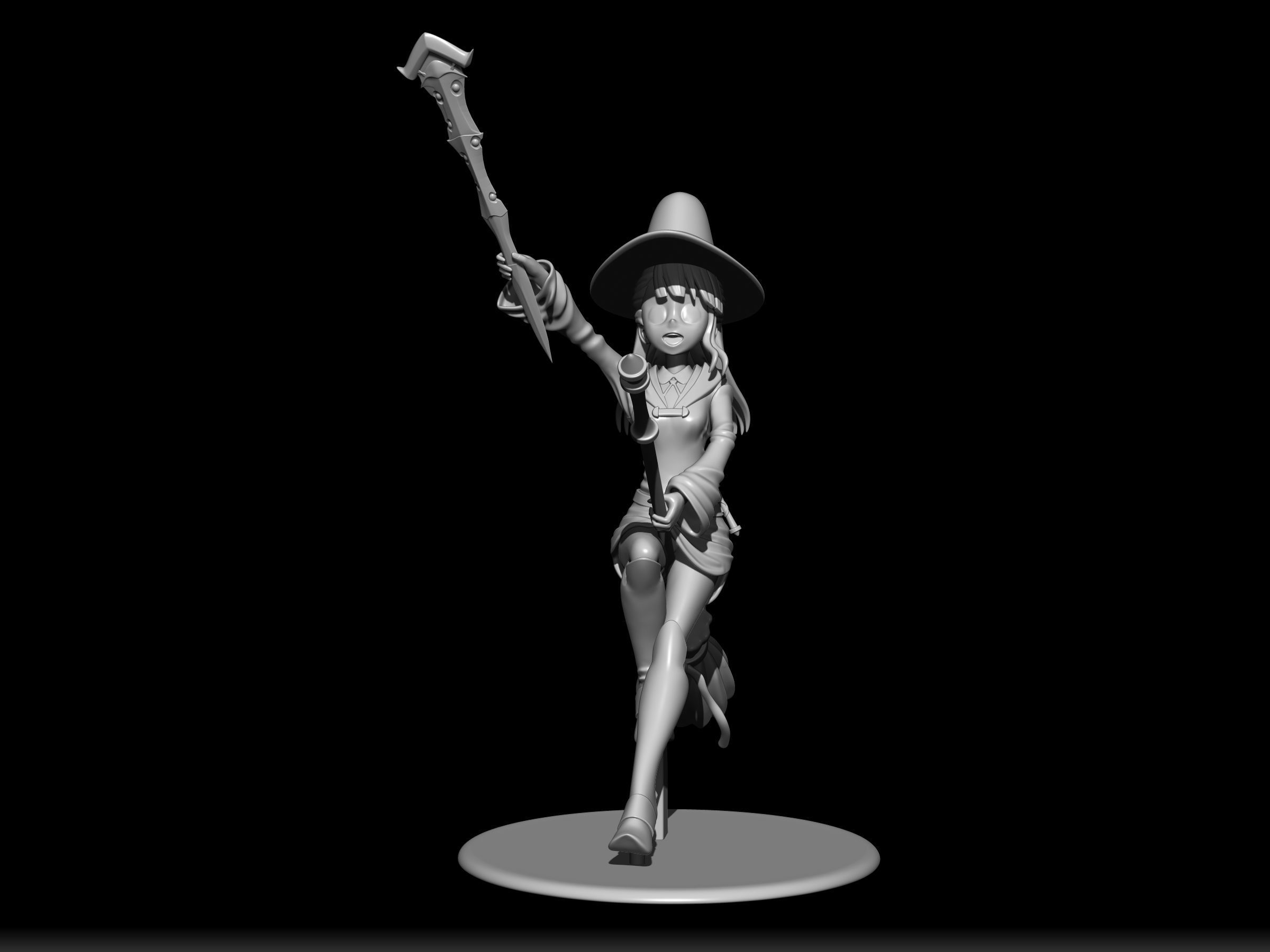 atsuko kagari  3d figure 3D print model_4