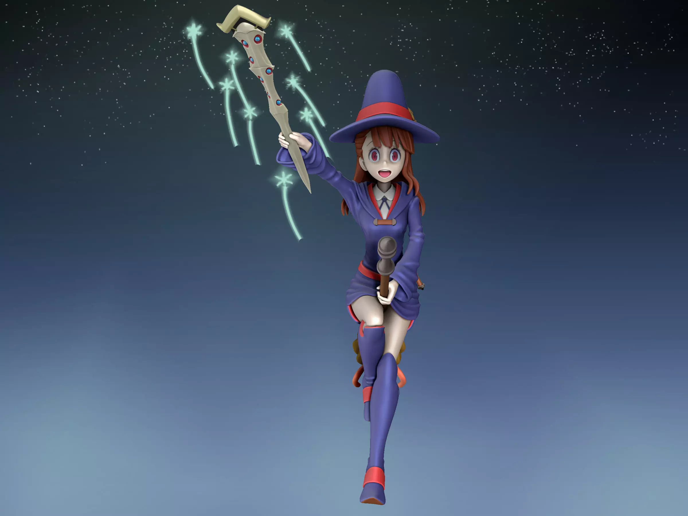 atsuko kagari  3d figure 3D print model_0