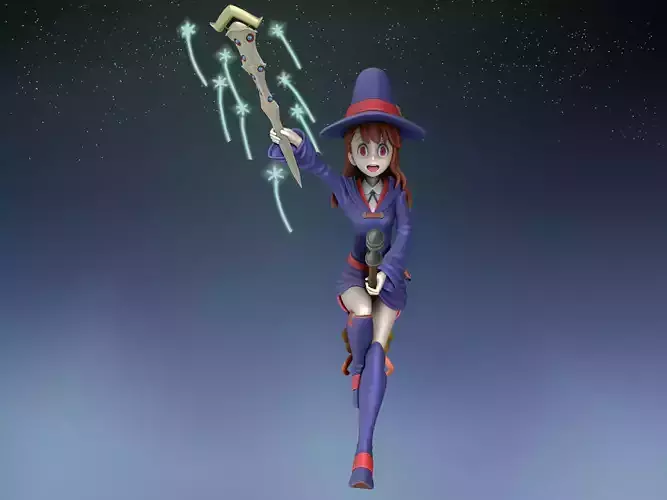 atsuko kagari  3d figure 3D print model
