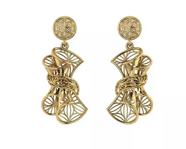 vizyon set gold filigree bow pendant