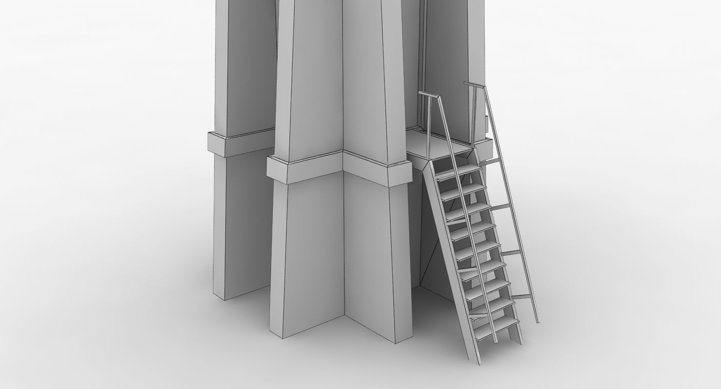 Light House West Mall Low-poly 3D model_11