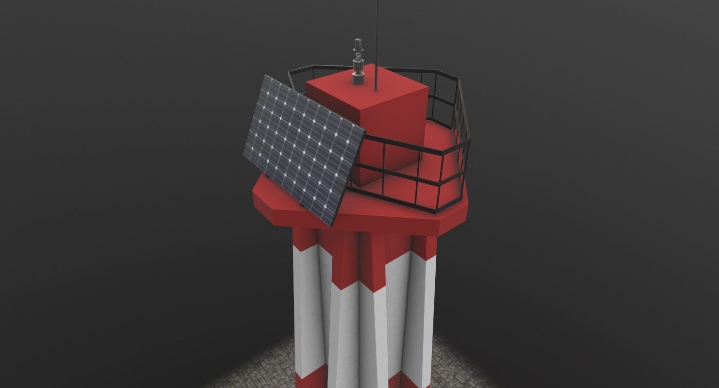 Light House West Mall Low-poly 3D model_2