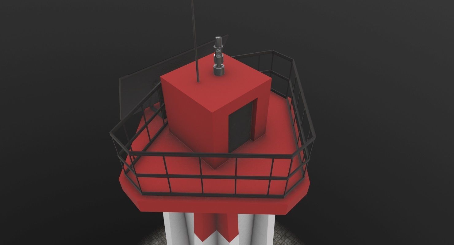 Light House West Mall Low-poly 3D model_4