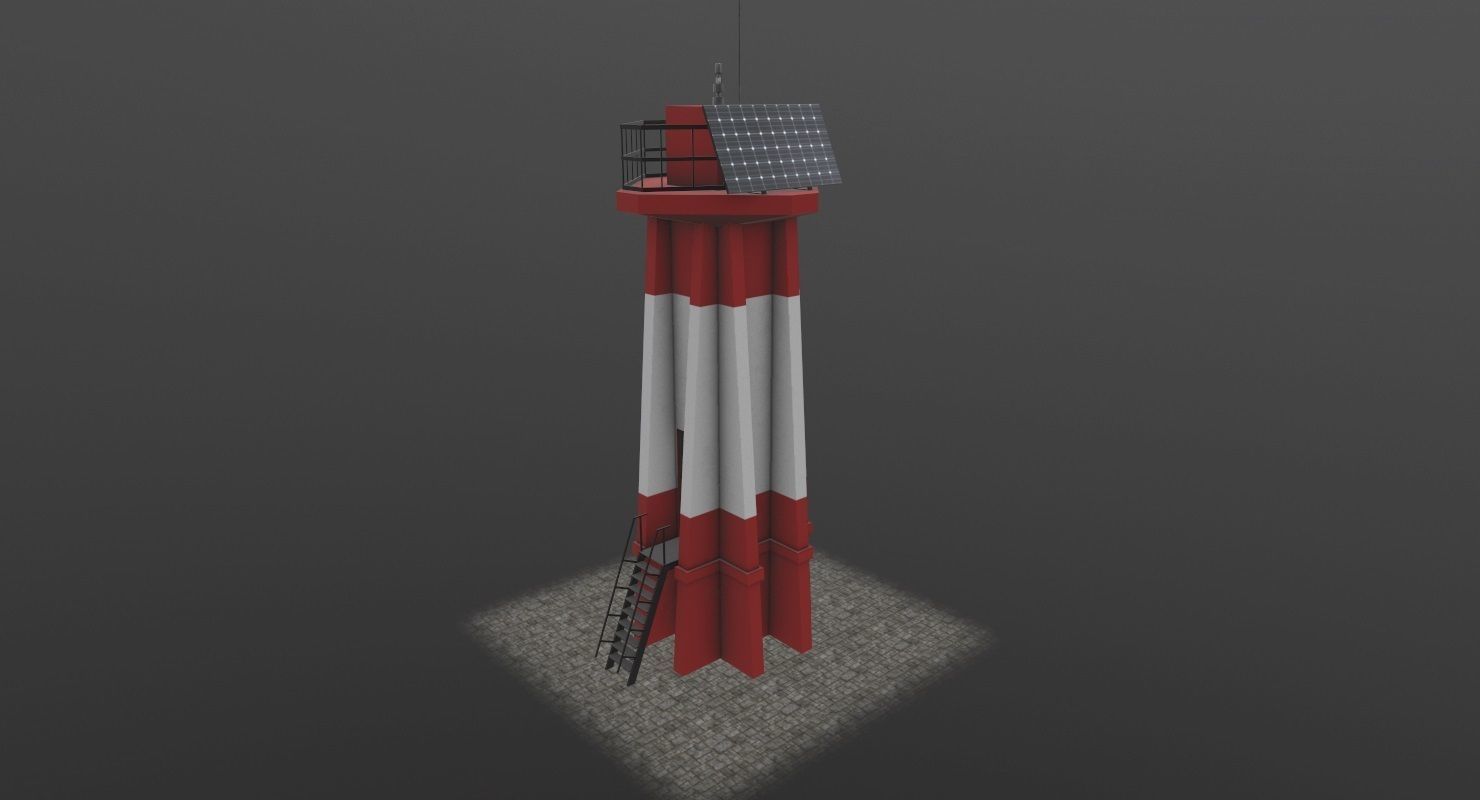 Light House West Mall Low-poly 3D model_6