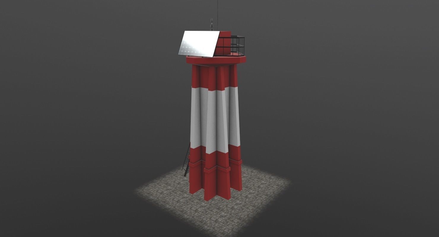 Light House West Mall Low-poly 3D model_8