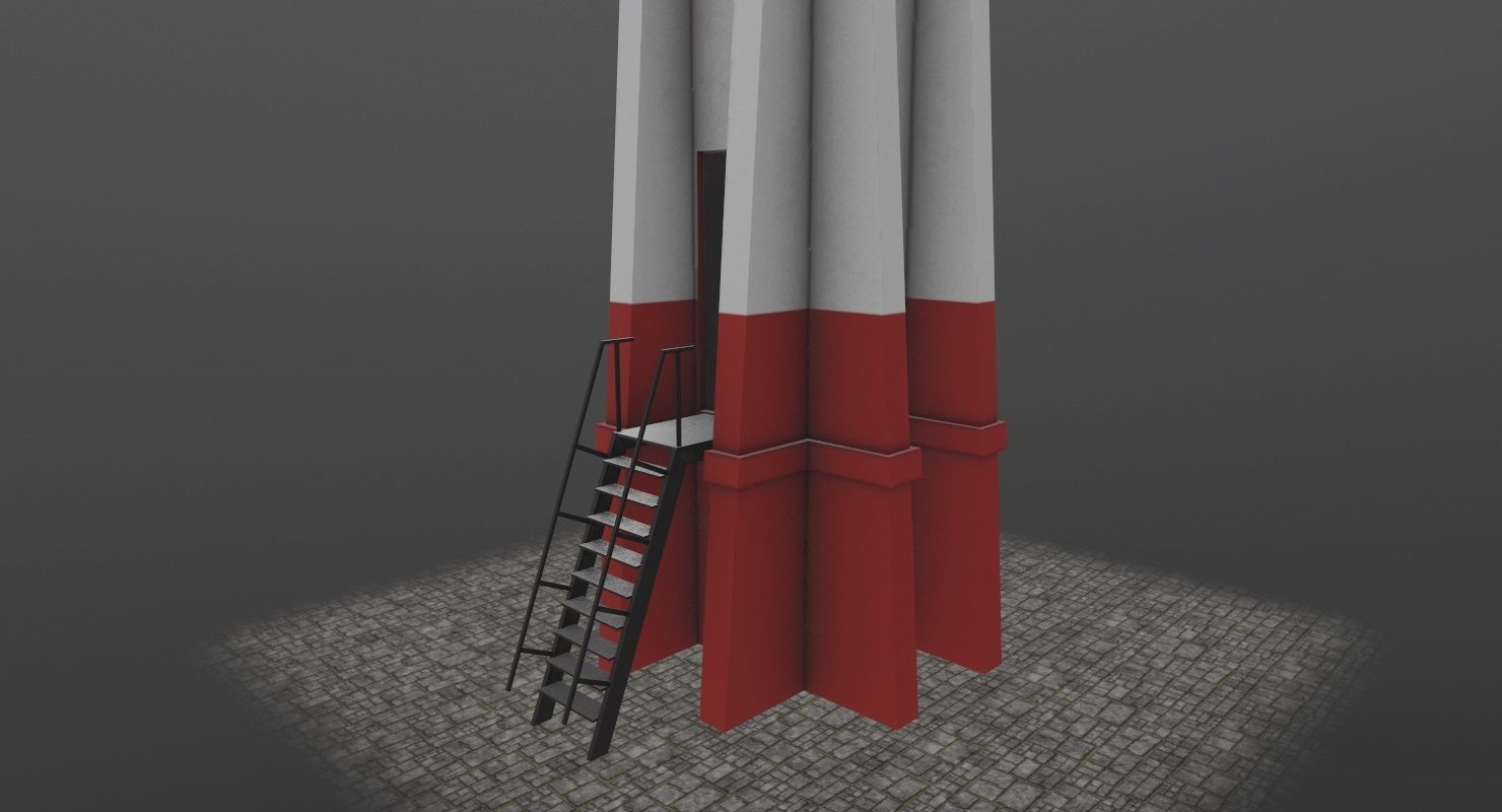 Light House West Mall Low-poly 3D model_5