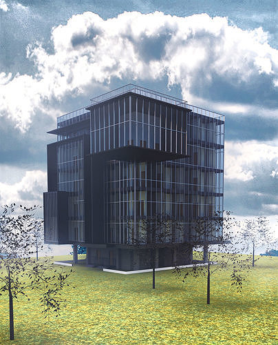 Modern dreaming office  3D model