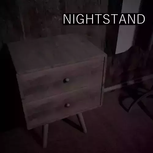 Nightstand wooden with drawers