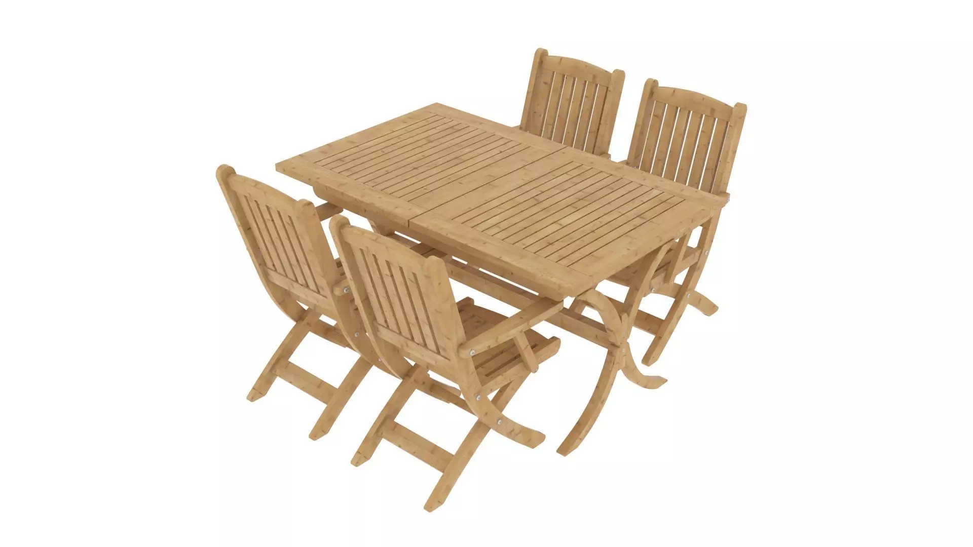 Garden Table and Chairs 3D model_0