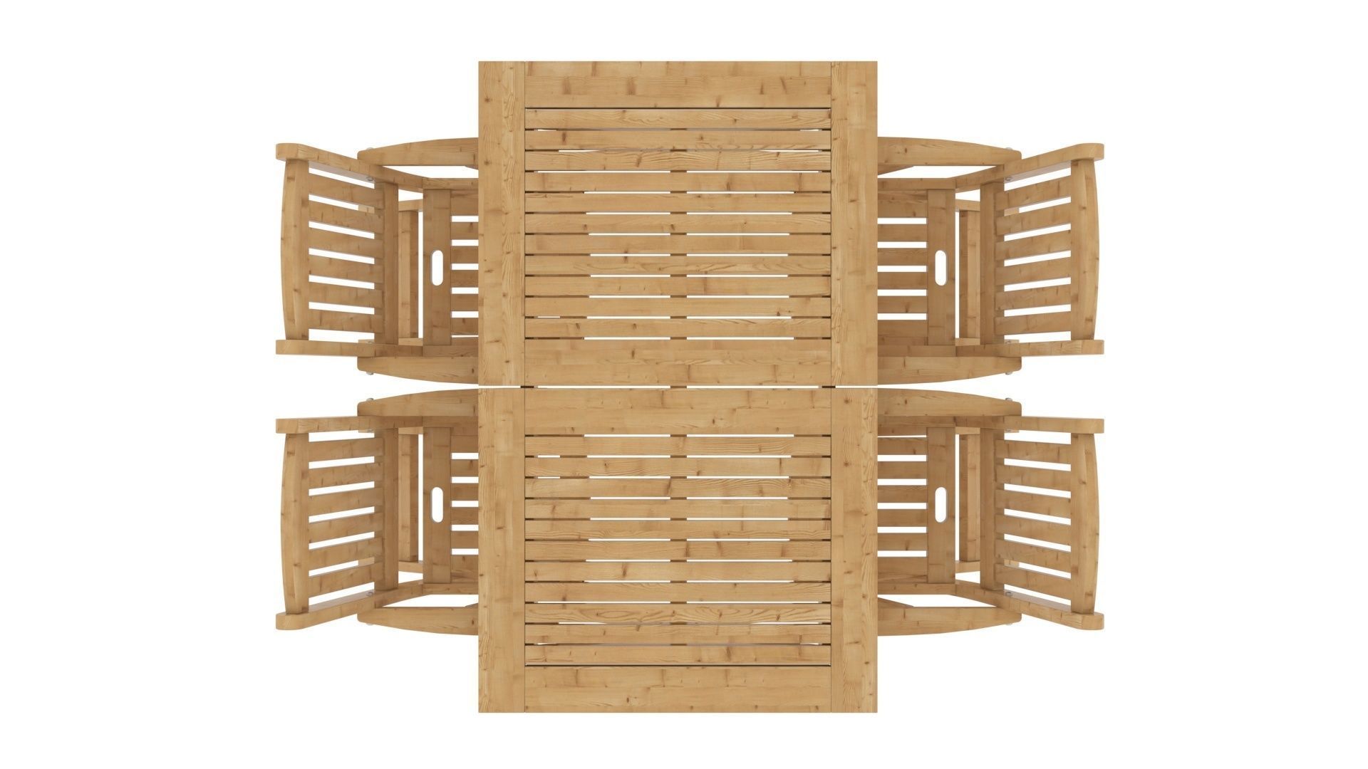 Garden Table and Chairs 3D model_5