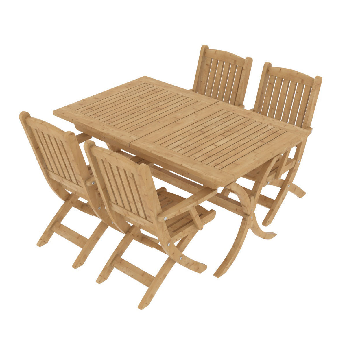 Garden Table and Chairs 3D model_7