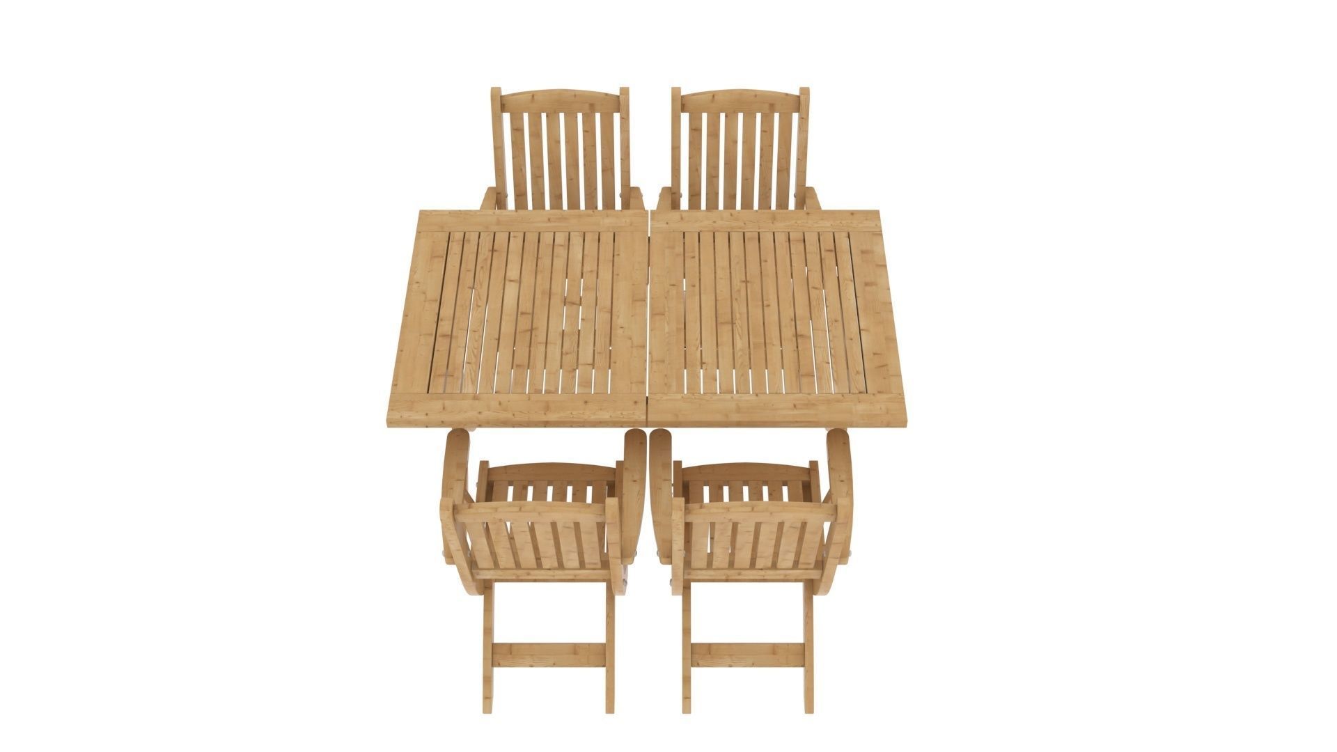 Garden Table and Chairs 3D model_1