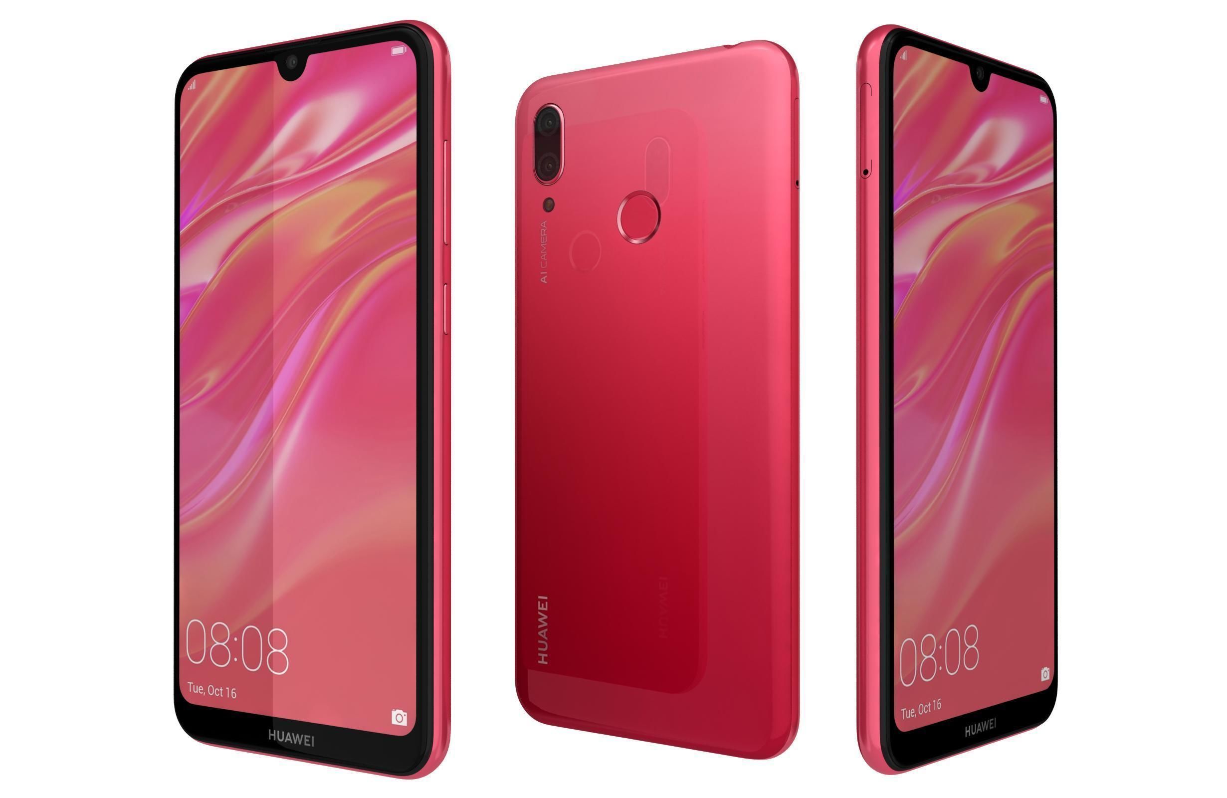 Huawei Y7 2019 All Colors 3D model_2
