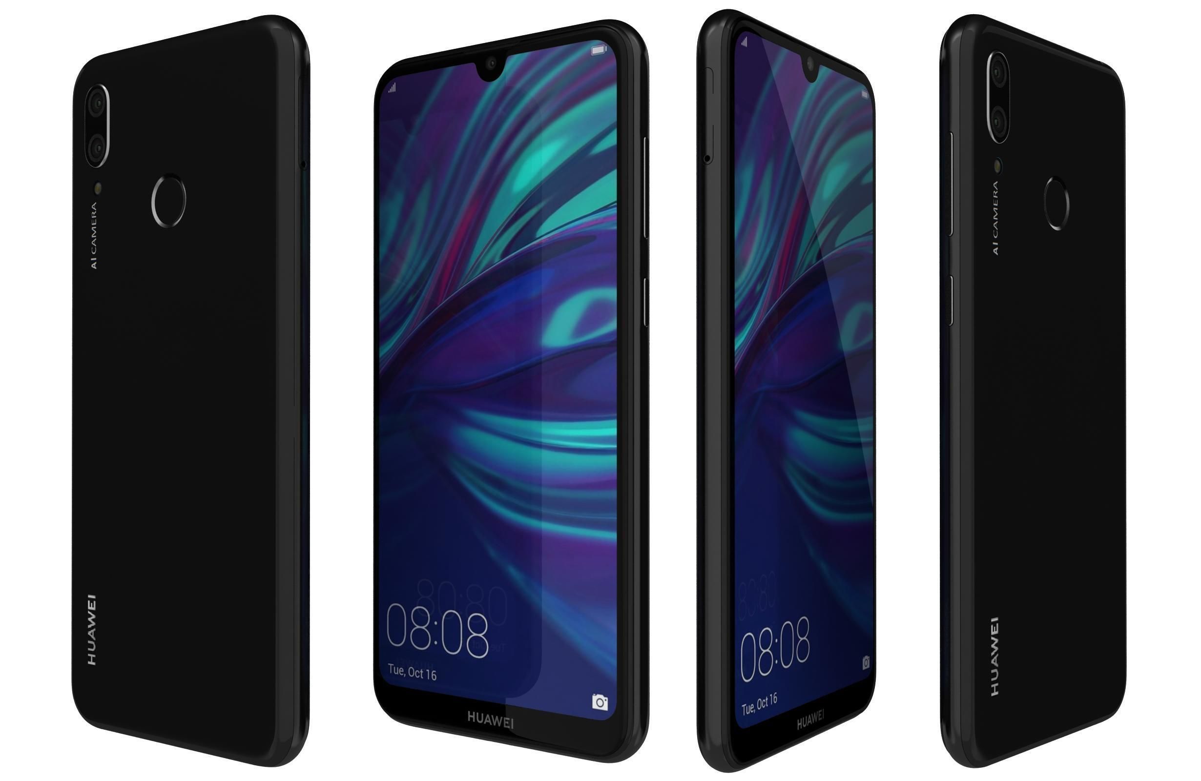 Huawei Y7 2019 All Colors 3D model_6