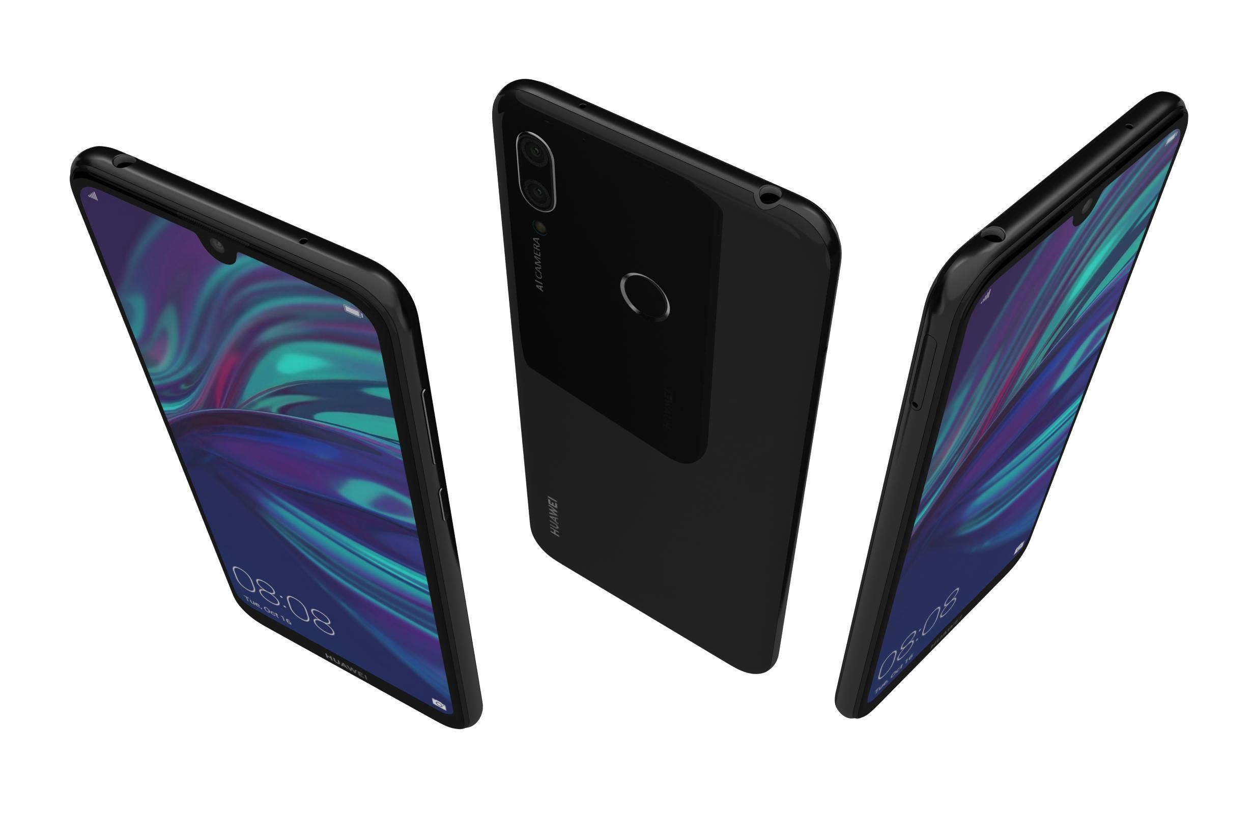 Huawei Y7 2019 All Colors 3D model_11
