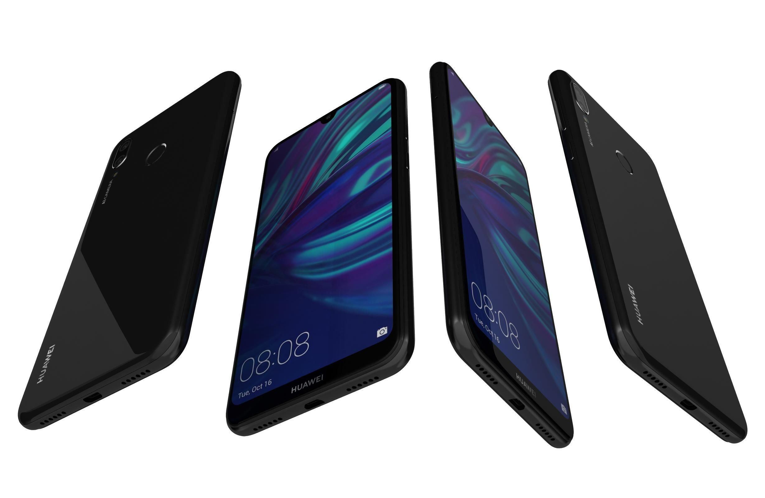 Huawei Y7 2019 All Colors 3D model_9