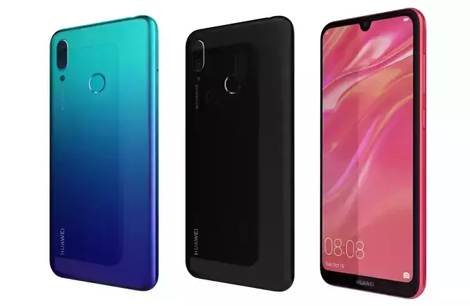 Huawei Y7 2019 All Colors 3D model
