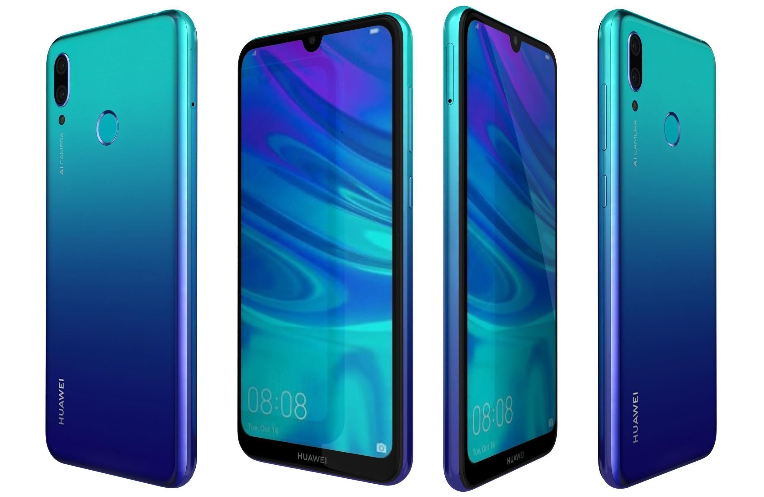 Huawei Y7 2019 All Colors 3D model_5