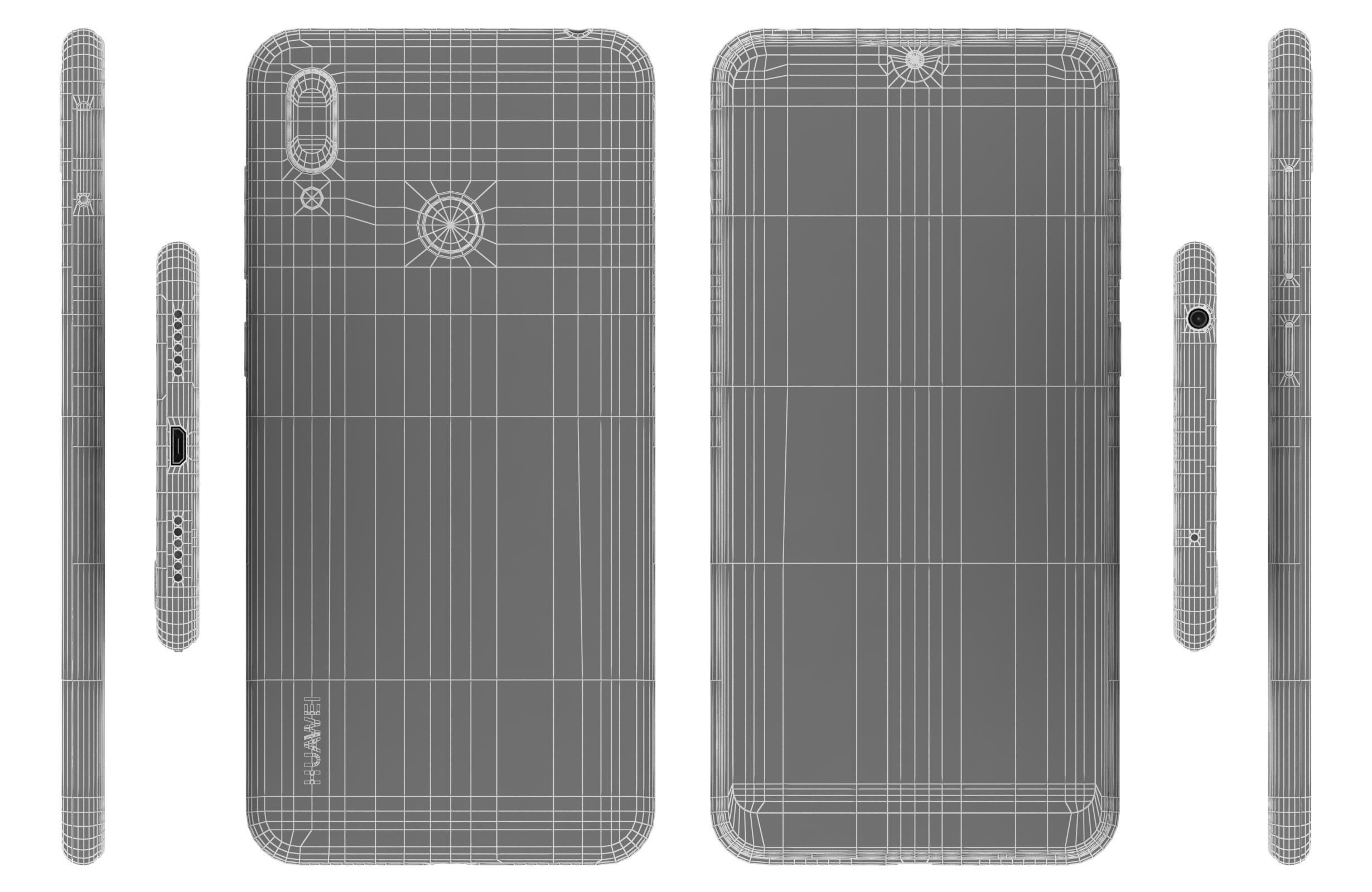 Huawei Y7 2019 All Colors 3D model_13