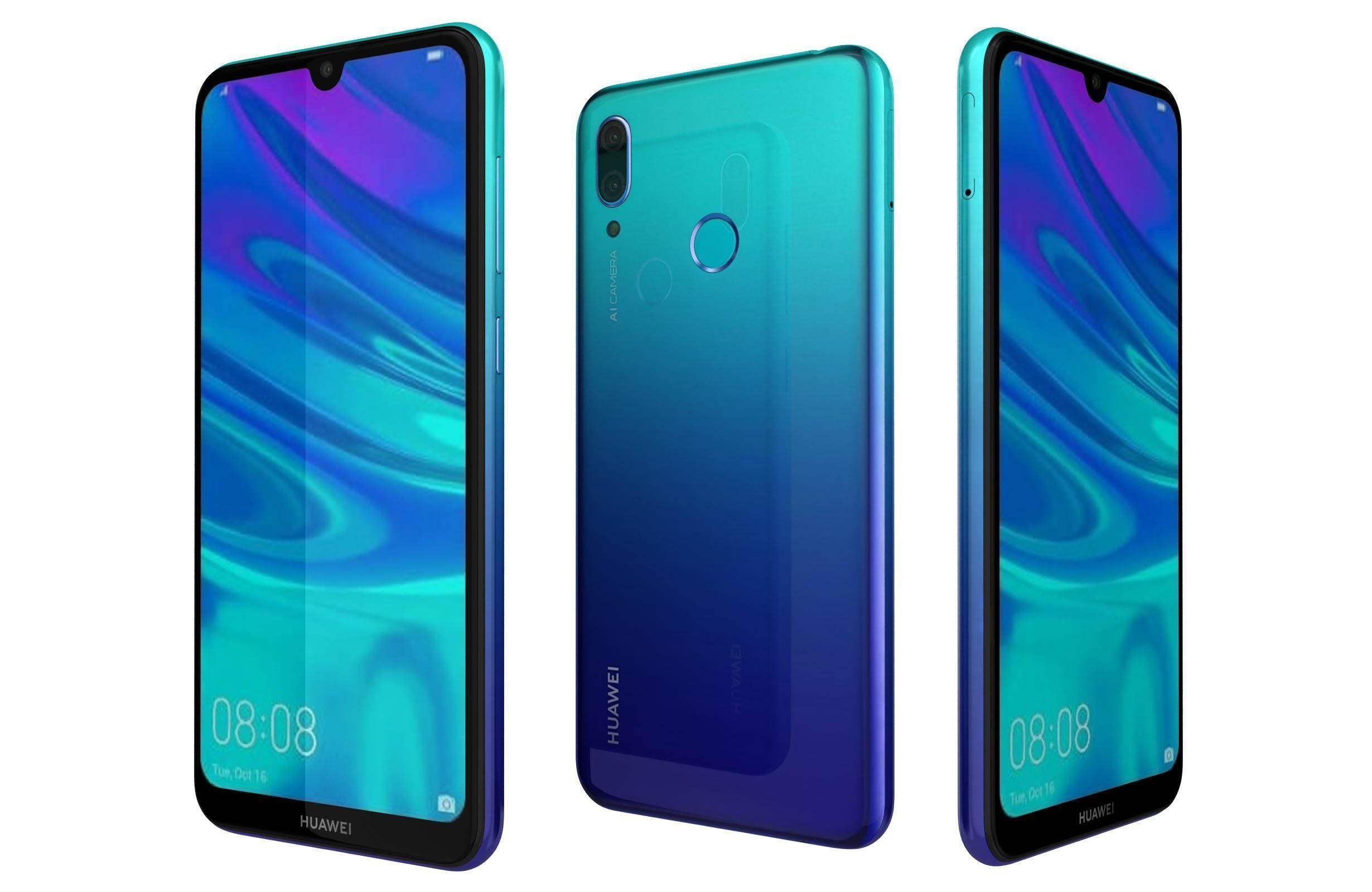 Huawei Y7 2019 All Colors 3D model_3