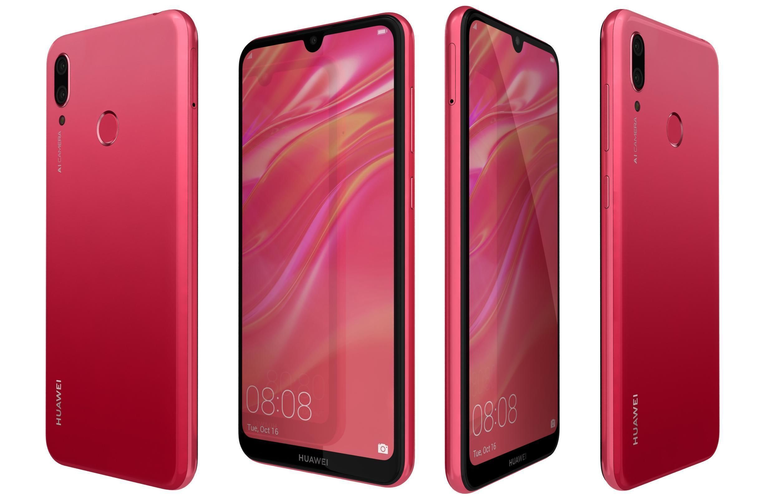 Huawei Y7 2019 All Colors 3D model_4
