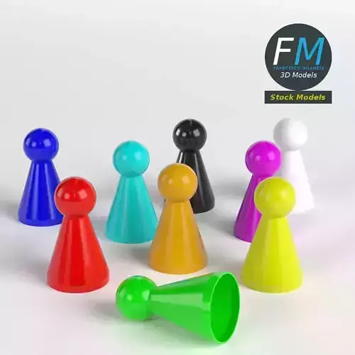 Board game pawns set