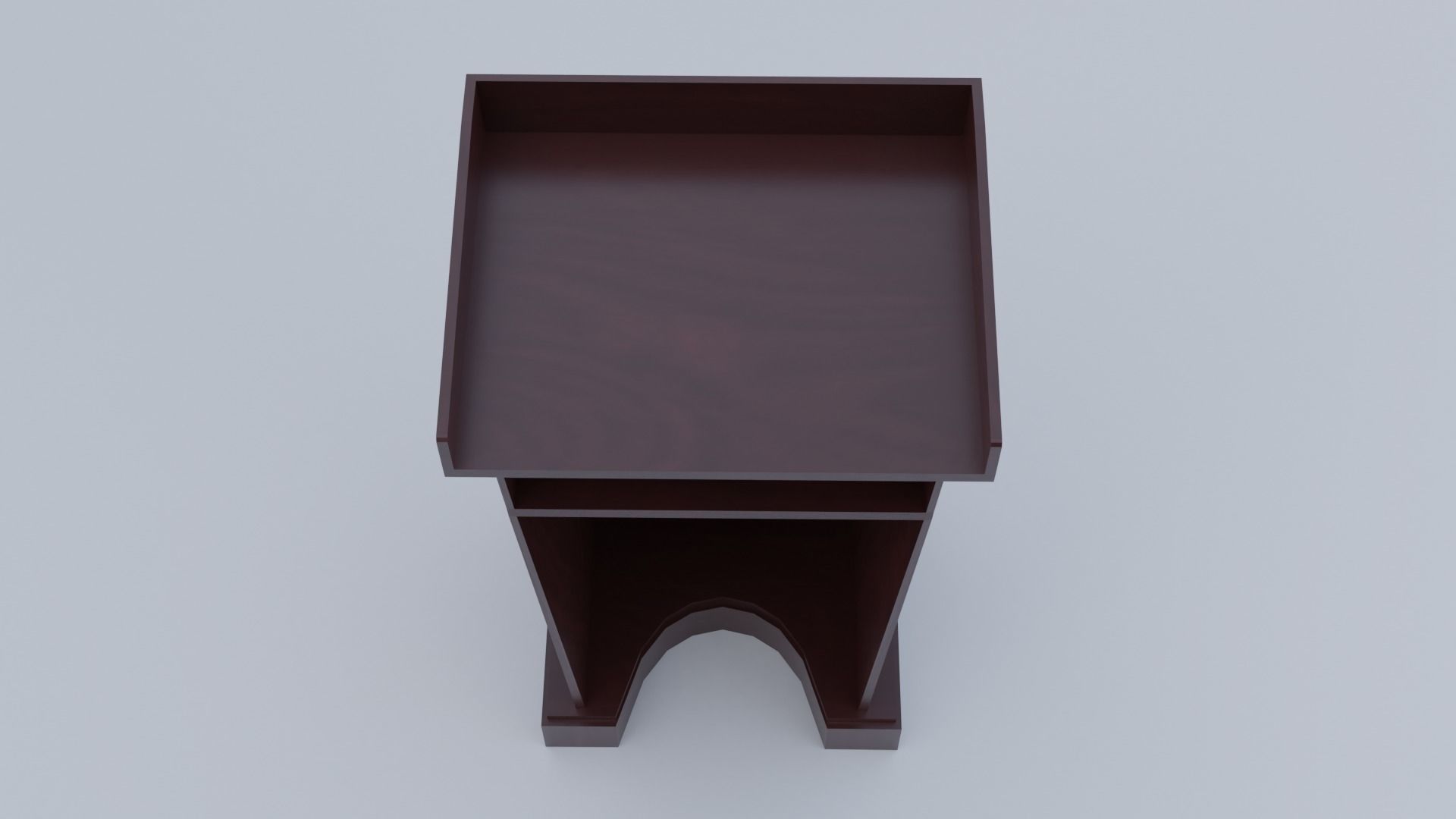 Wood Pulpit  Low-poly 3D model_11