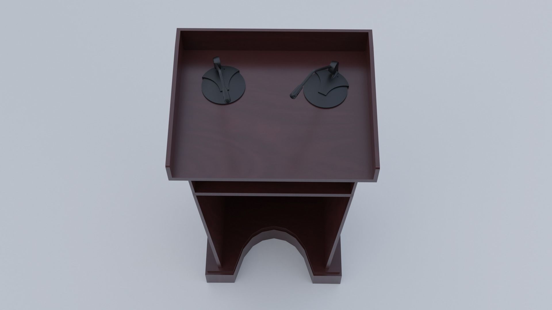 Wood Pulpit  Low-poly 3D model_10